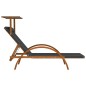 vidaXL Tumbona con dosel textileno gris y madera maciza de álamo vidaXL Tumbona con dosel textileno gris y madera maciza de álamo