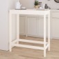 vidaXL Mesa alta de bar madera maciza de pino blanco 100x50x110 cm vidaXL Mesa alta de bar madera maciza de pino blanco 100x50x110 cm