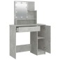 vidaXL Tocador con LED color gris hormigón 86,5x35x136 cm vidaXL Tocador con LED color gris hormigón 86,5x35x136 cm