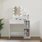 vidaXL Tocador con LED blanco brillante 86,5x35x136 cm vidaXL Tocador con LED blanco brillante 86,5x35x136 cm