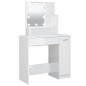 vidaXL Tocador con LED blanco brillante 86,5x35x136 cm vidaXL Tocador con LED blanco brillante 86,5x35x136 cm