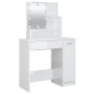 vidaXL Tocador con LED blanco brillante 86,5x35x136 cm vidaXL Tocador con LED blanco brillante 86,5x35x136 cm