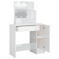 vidaXL Tocador con LED blanco brillante 86,5x35x136 cm vidaXL Tocador con LED blanco brillante 86,5x35x136 cm