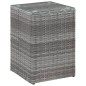 vidaXL Mesa auxiliar superficie vidrio ratán sint. gris 35x35x52 cm vidaXL Mesa auxiliar superficie vidrio ratán sint. gris 35x35x52 cm