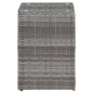 vidaXL Mesa auxiliar superficie vidrio ratán sint. gris 35x35x52 cm vidaXL Mesa auxiliar superficie vidrio ratán sint. gris 35x35x52 cm