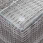 vidaXL Mesa auxiliar superficie vidrio ratán sint. gris 35x35x52 cm vidaXL Mesa auxiliar superficie vidrio ratán sint. gris 35x35x52 cm