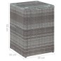 vidaXL Mesa auxiliar superficie vidrio ratán sint. gris 35x35x52 cm vidaXL Mesa auxiliar superficie vidrio ratán sint. gris 35x35x52 cm