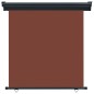 vidaXL Toldo lateral de balcón marrón 170x250 cm vidaXL Toldo lateral de balcón marrón 170x250 cm