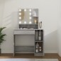 vidaXL Tocador con LED gris sonoma 86,5x35x136 cm vidaXL Tocador con LED gris sonoma 86,5x35x136 cm