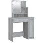 vidaXL Tocador con LED gris sonoma 86,5x35x136 cm vidaXL Tocador con LED gris sonoma 86,5x35x136 cm