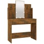 vidaXL Tocador con LED color roble ahumado 86,5x35x136 cm vidaXL Tocador con LED color roble ahumado 86,5x35x136 cm