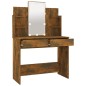 vidaXL Tocador con LED color roble ahumado 86,5x35x136 cm vidaXL Tocador con LED color roble ahumado 86,5x35x136 cm