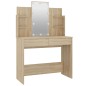 vidaXL Juego de tocador con LED madera contrachapada roble Sonoma vidaXL Juego de tocador con LED madera contrachapada roble Sonoma
