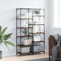 vidaXL Estantería hierro madera ingeniería marrón roble 100x32x170 cm
