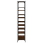 vidaXL Estantería hierro madera ingeniería marrón roble 100x32x170 cm