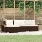 vidaXL Set muebles de jardín 4 piezas y cojines ratán sintético marrón vidaXL Set muebles de jardín 4 piezas y cojines ratán sintético marrón