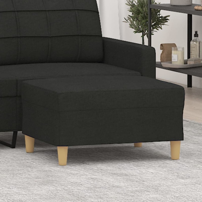 vidaXL Reposapiés de tela negro 70x55x41 cm vidaXL Reposapiés de tela negro 70x55x41 cm