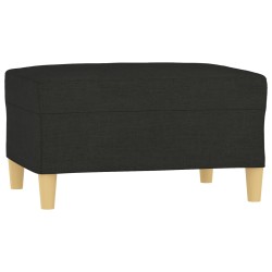 vidaXL Reposapiés de tela negro 70x55x41 cm