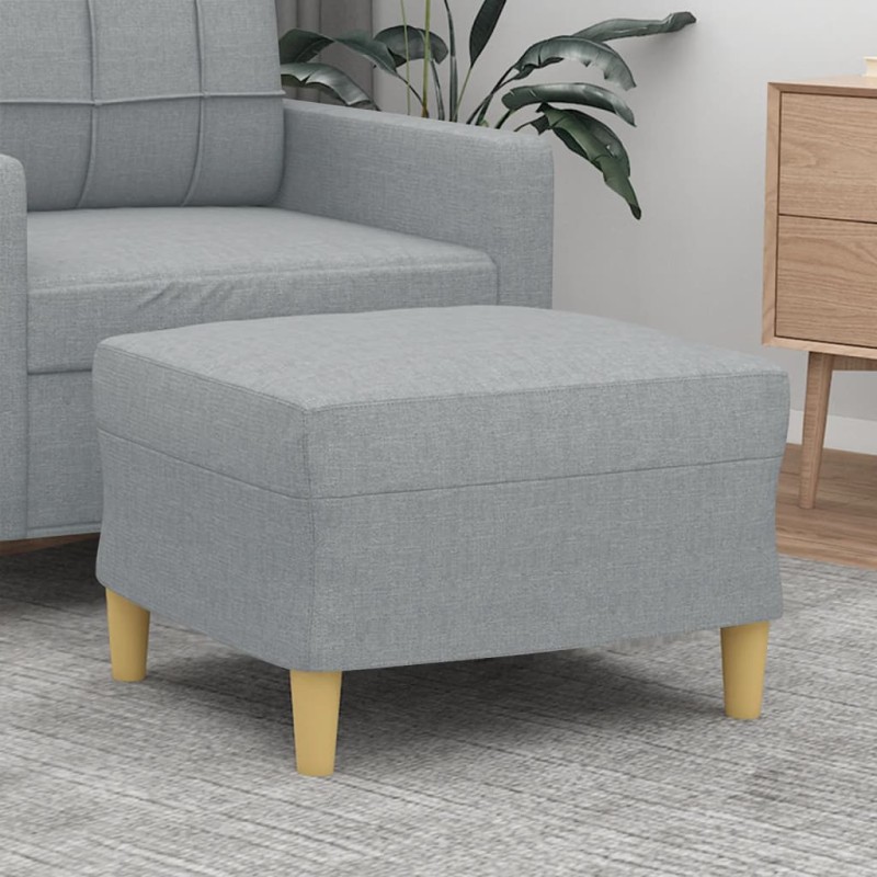 vidaXL Reposapiés de tela gris claro 60x50x41 cm vidaXL Reposapiés de tela gris claro 60x50x41 cm