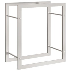 vidaXL Estante para leña acero inoxidable 50x28x56 cm