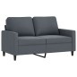 vidaXL Sofá de 2 plazas de terciopelo gris oscuro 120 cm vidaXL Sofá de 2 plazas de terciopelo gris oscuro 120 cm