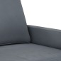 vidaXL Sofá de 2 plazas de terciopelo gris oscuro 120 cm vidaXL Sofá de 2 plazas de terciopelo gris oscuro 120 cm