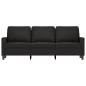vidaXL Sofá de 3 plazas terciopelo negro 180 cm vidaXL Sofá de 3 plazas terciopelo negro 180 cm
