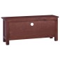 vidaXL Mueble para TV marrón clásico madera maciza caoba 100x30x45 cm