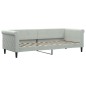 vidaXL Sofá cama con colchón terciopelo gris claro 80x200 cm vidaXL Sofá cama con colchón terciopelo gris claro 80x200 cm