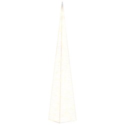 vidaXL Cono de luz navideño 60 LED blanco cálido 120 cm acrílico