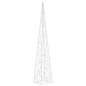 vidaXL Cono de luz navideño 60 LED blanco cálido 120 cm acrílico vidaXL Cono de luz navideño 60 LED blanco cálido 120 cm acrílico