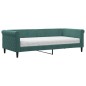 vidaXL Sofá cama con colchón terciopelo verde oscuro 90x200 cm vidaXL Sofá cama con colchón terciopelo verde oscuro 90x200 cm