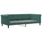 vidaXL Sofá cama con colchón terciopelo verde oscuro 90x200 cm vidaXL Sofá cama con colchón terciopelo verde oscuro 90x200 cm