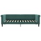 vidaXL Sofá cama con colchón terciopelo verde oscuro 90x200 cm vidaXL Sofá cama con colchón terciopelo verde oscuro 90x200 cm
