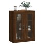 vidaXL Armario de pared madera ingeniería roble marrón 69,5x34x90 cm