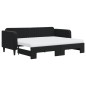 vidaXL Sofá cama nido con colchón terciopelo negro 80x200 cm