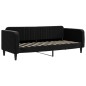 vidaXL Sofá cama nido con colchón terciopelo negro 80x200 cm