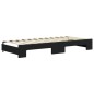 vidaXL Sofá cama nido con colchón terciopelo negro 80x200 cm