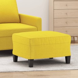 vidaXL Reposapiés de tela amarillo claro 60x50x41 cm