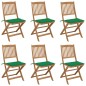 vidaXL Sillas de jardín plegables 6 uds y cojines madera maciza acacia vidaXL Sillas de jardín plegables 6 uds y cojines madera maciza acacia