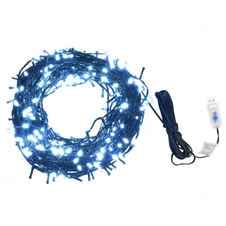 vidaXL Tira de luces 400 LED interior exterior blanco frío 40 m 