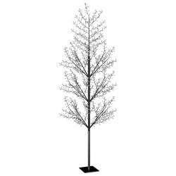 vidaXL Árbol de Navidad 1200 LED luz azul fría flores de cerezo 400 cm