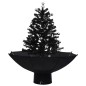 vidaXL Árbol de Navidad con nieve con base de paraguas PVC negro 75 cm vidaXL Árbol de Navidad con nieve con base de paraguas PVC negro 75 cm