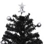 vidaXL Árbol de Navidad con nieve con base de paraguas PVC negro 75 cm vidaXL Árbol de Navidad con nieve con base de paraguas PVC negro 75 cm