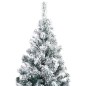 vidaXL Árbol de Navidad artificial PVC verde nieve flocado 400 cm vidaXL Árbol de Navidad artificial PVC verde nieve flocado 400 cm