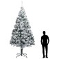 vidaXL Árbol de Navidad artificial PVC verde nieve flocado 400 cm vidaXL Árbol de Navidad artificial PVC verde nieve flocado 400 cm