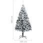 vidaXL Árbol de Navidad artificial PVC verde nieve flocado 400 cm vidaXL Árbol de Navidad artificial PVC verde nieve flocado 400 cm