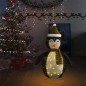 vidaXL Pingüino de Navidad decorativo con LED tela lujosa 120 cm