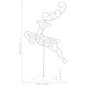 vidaXL Renos voladores y trineo blanco cálido 260x21x87 cm vidaXL Renos voladores y trineo blanco cálido 260x21x87 cm