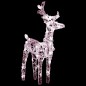 vidaXL Reno y trineo adorno navideño 160 LEDs acrílico 130 cm vidaXL Reno y trineo adorno navideño 160 LEDs acrílico 130 cm